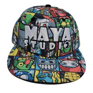 Maya Studio Colorful Cartoon Collage Snapback